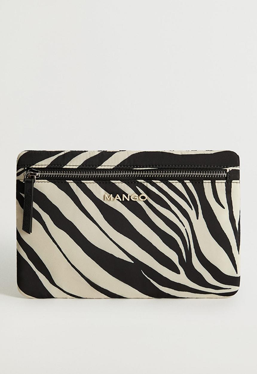 MANGO - Cebra cosmetic bag - black