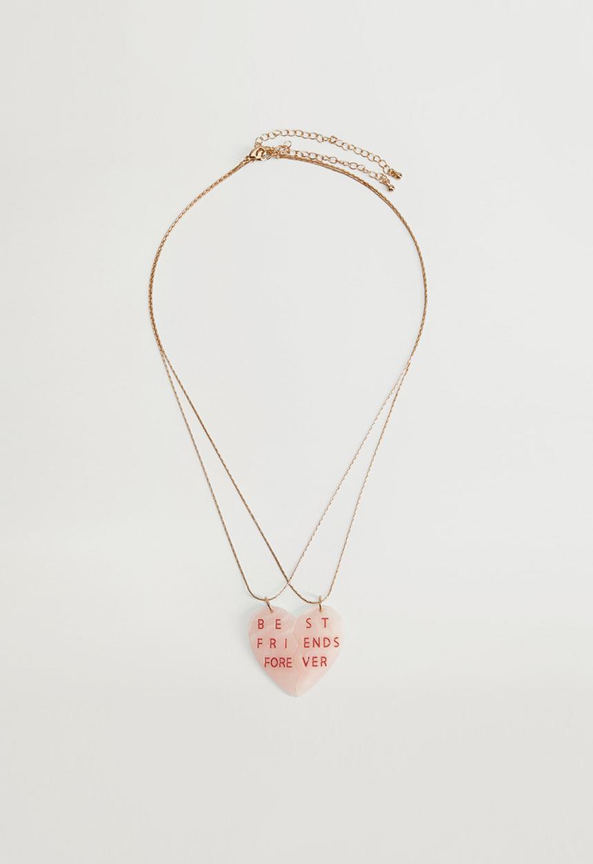 MANGO - Best friends necklace - gold