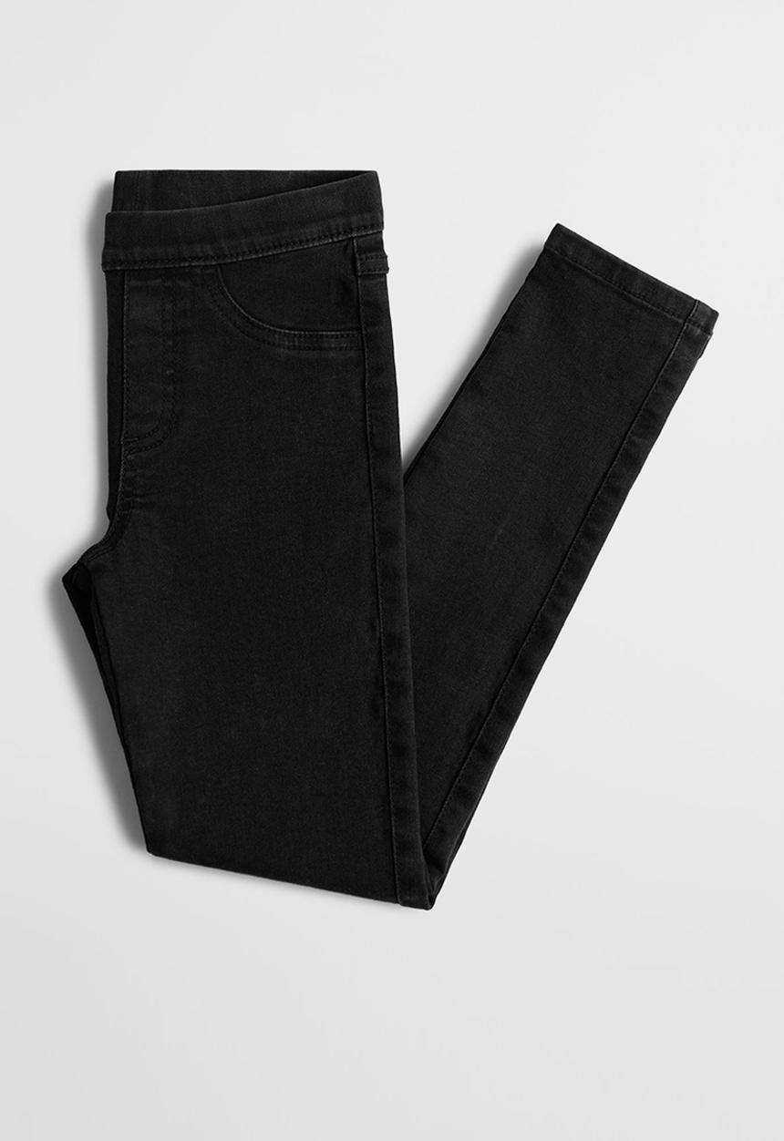 MANGO - Girls basic jeggings - black 