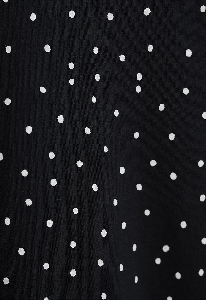 MANGO - Basicap polkadot tee - black