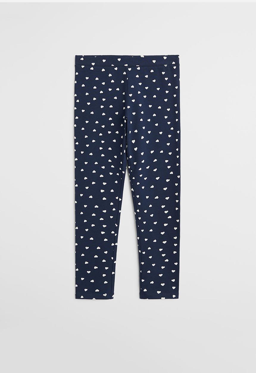 MANGO - Elio patterned leggings - blue & white 