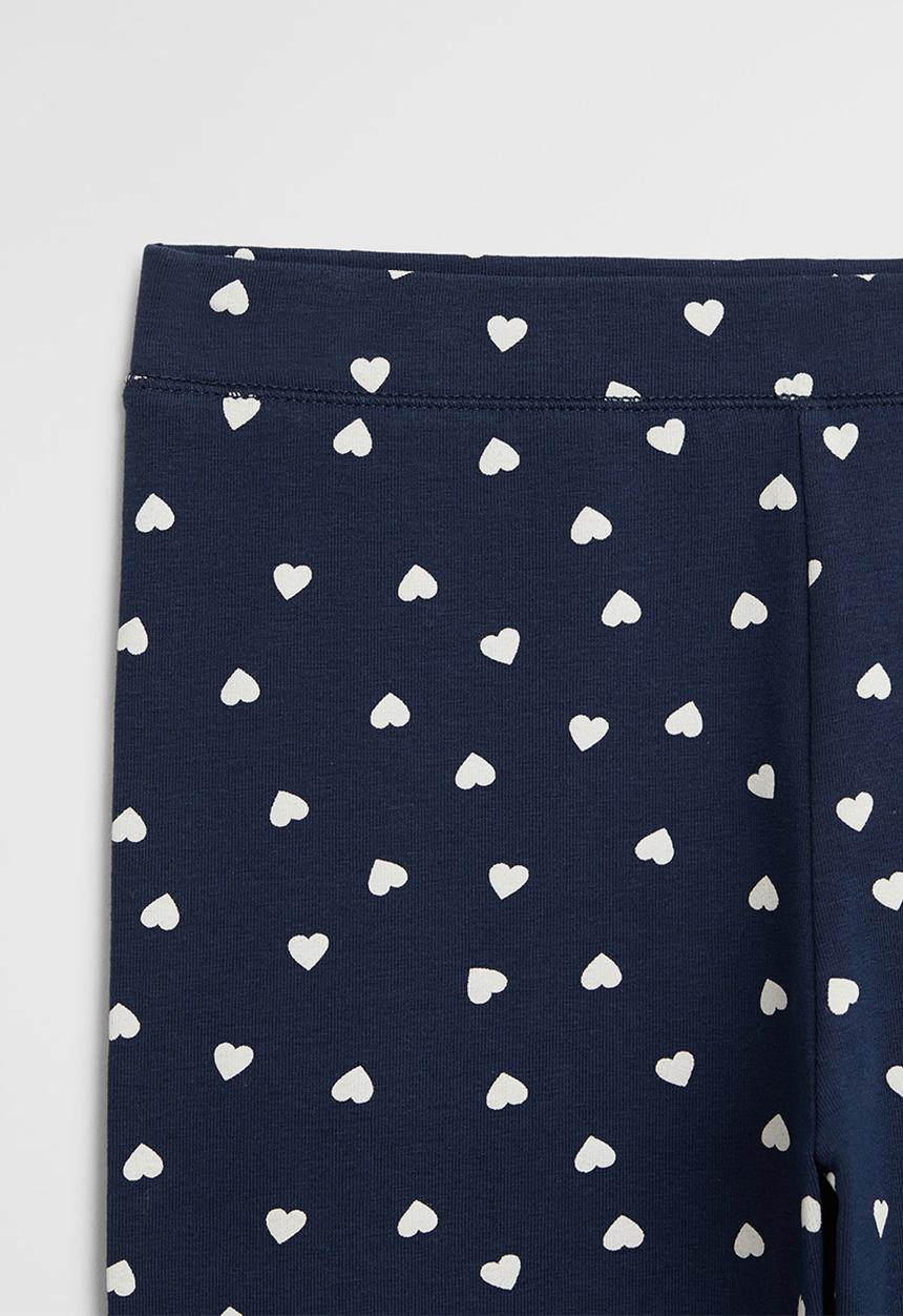 MANGO - Elio patterned leggings - blue & white 