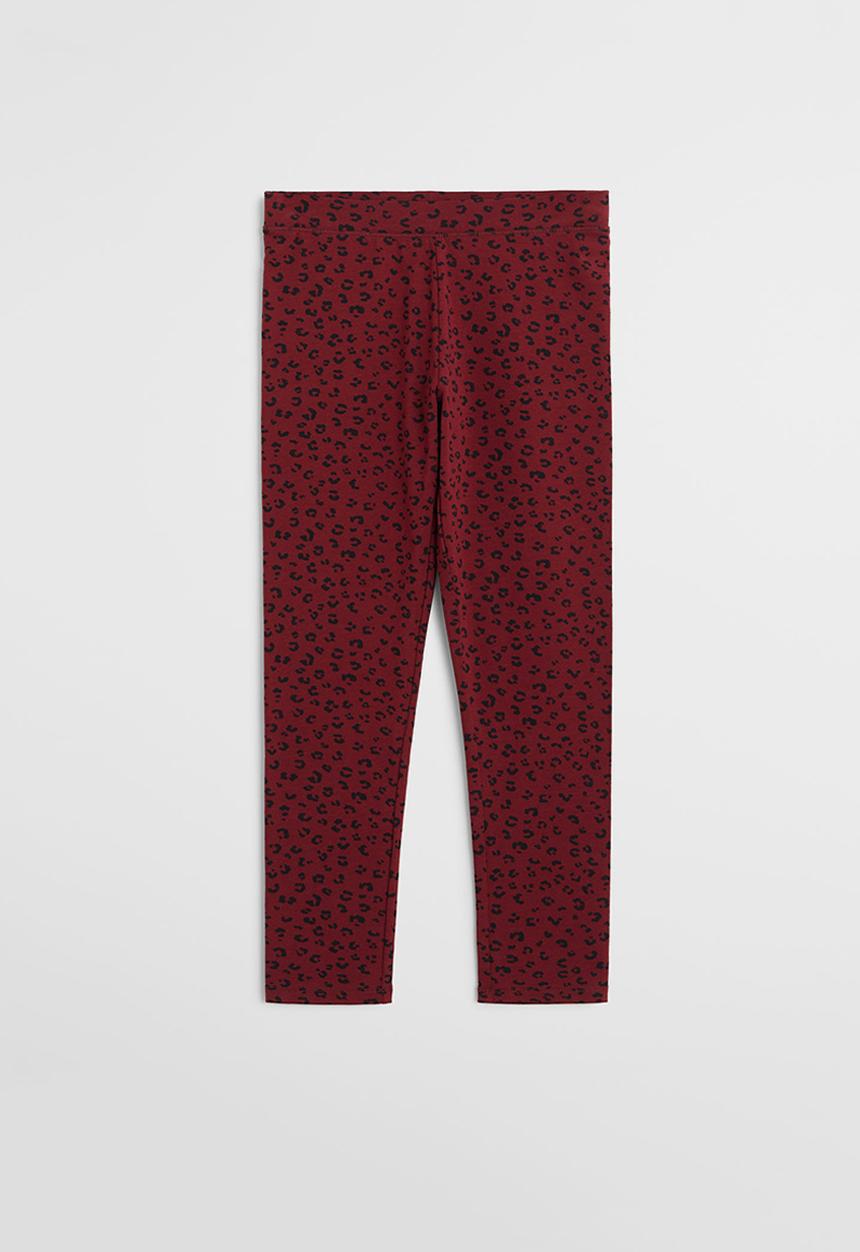 MANGO - Elio patterned leggings - red & black