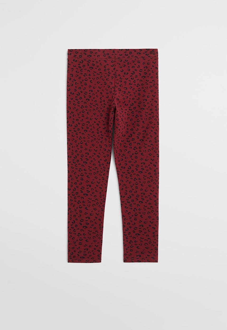 MANGO - Elio patterned leggings - red & black