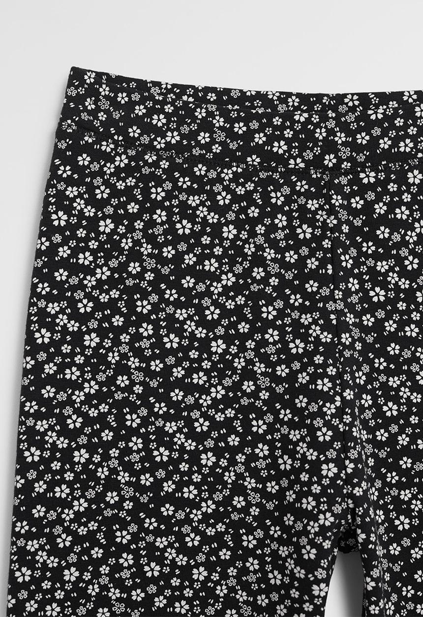 MANGO - Elio patterned leggings - black & white 
