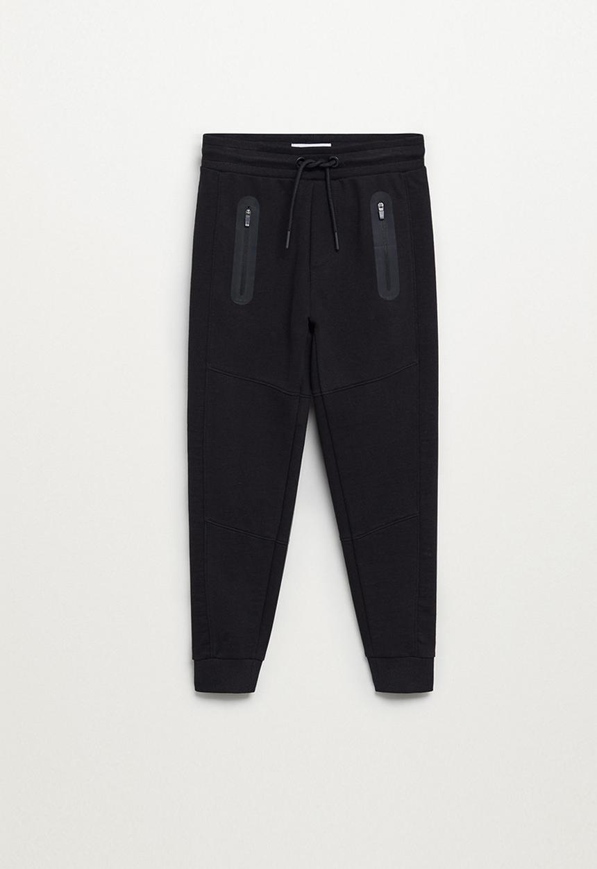 MANGO - Stone trousers - black