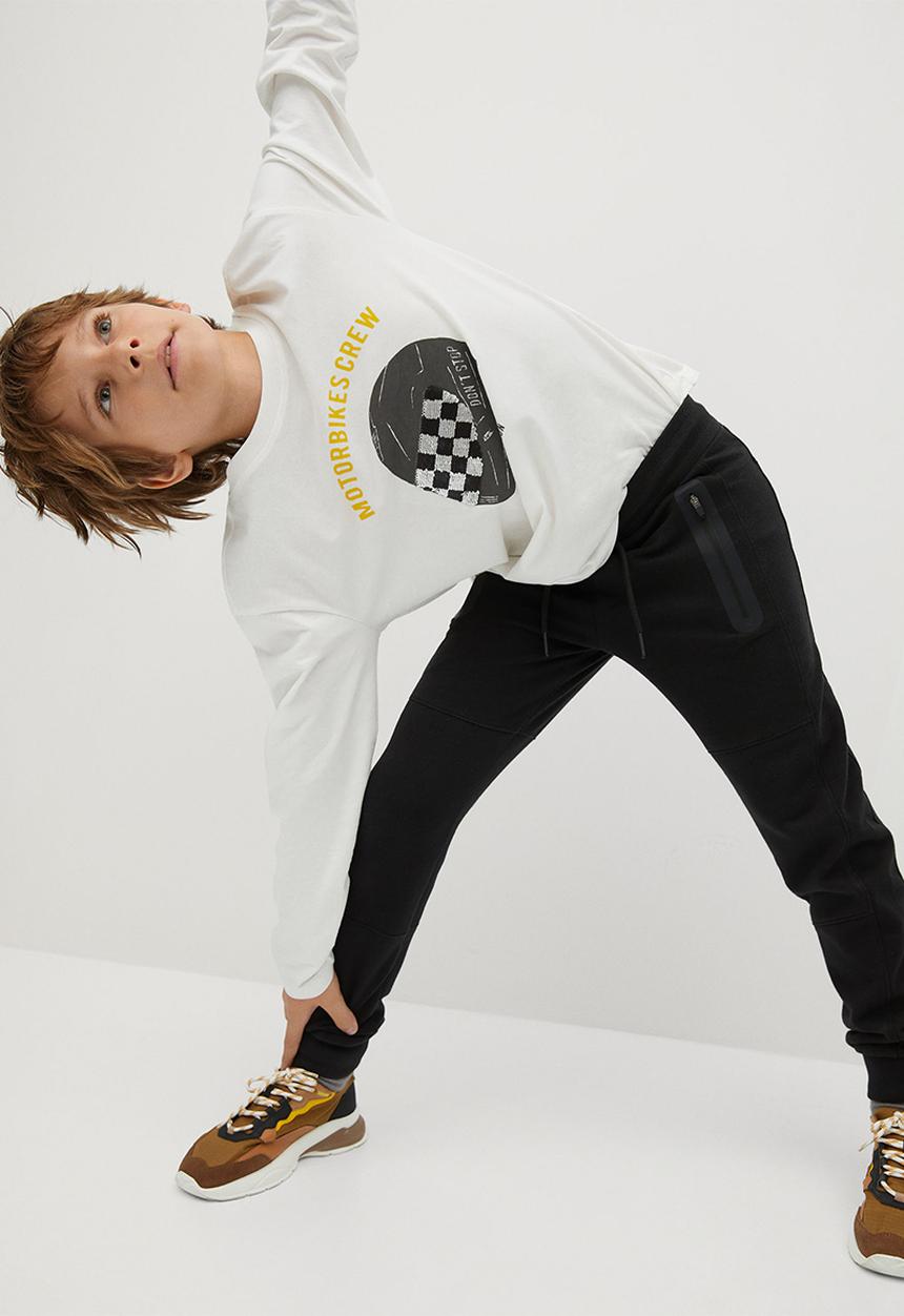 MANGO - Stone trousers - black
