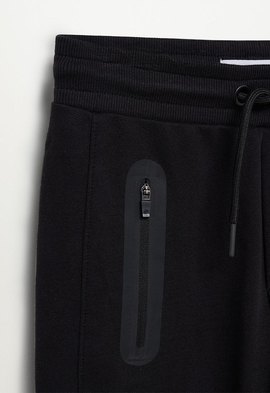 MANGO - Stone trousers - black