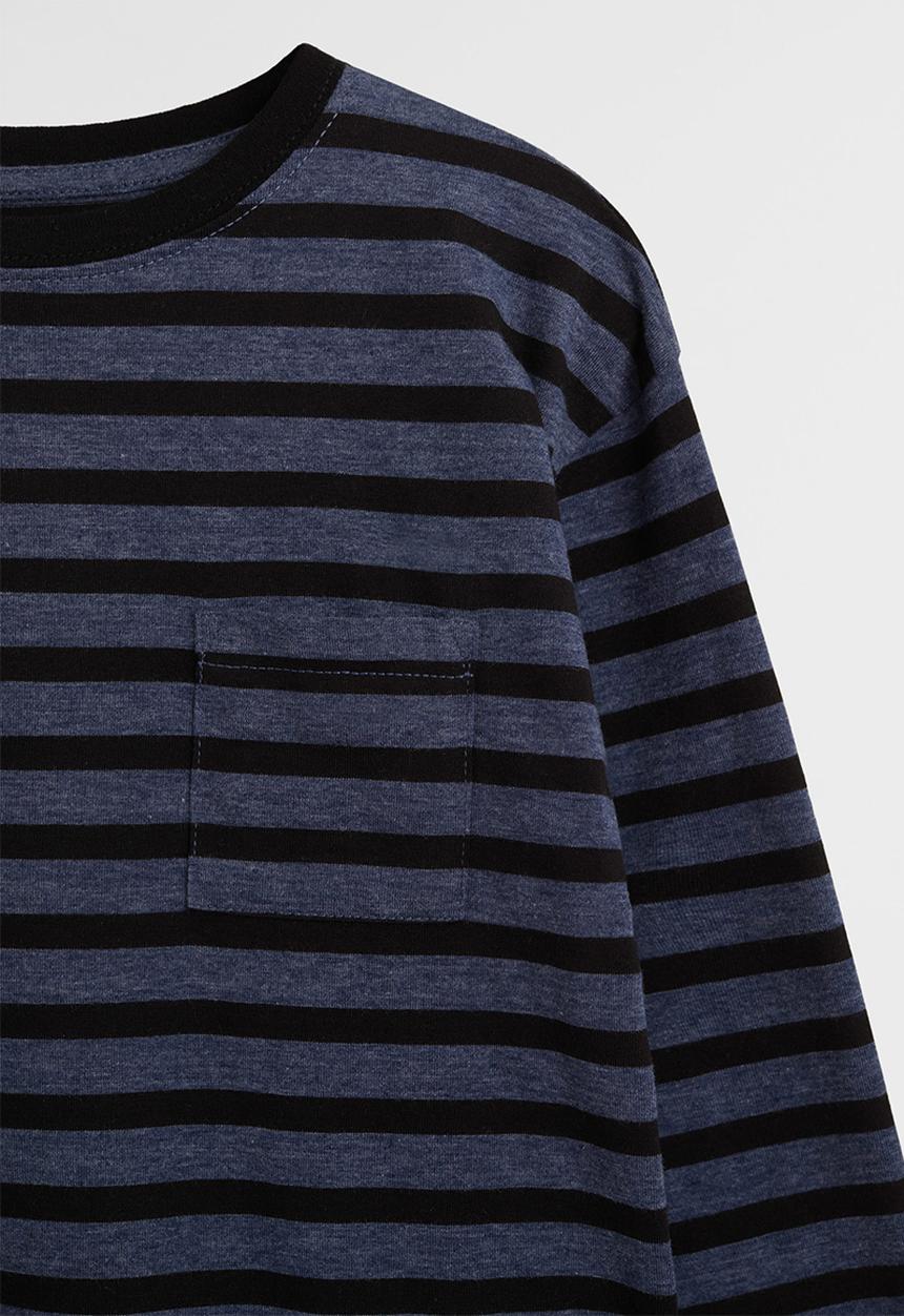 MANGO - Rayas long sleeve tee - navy