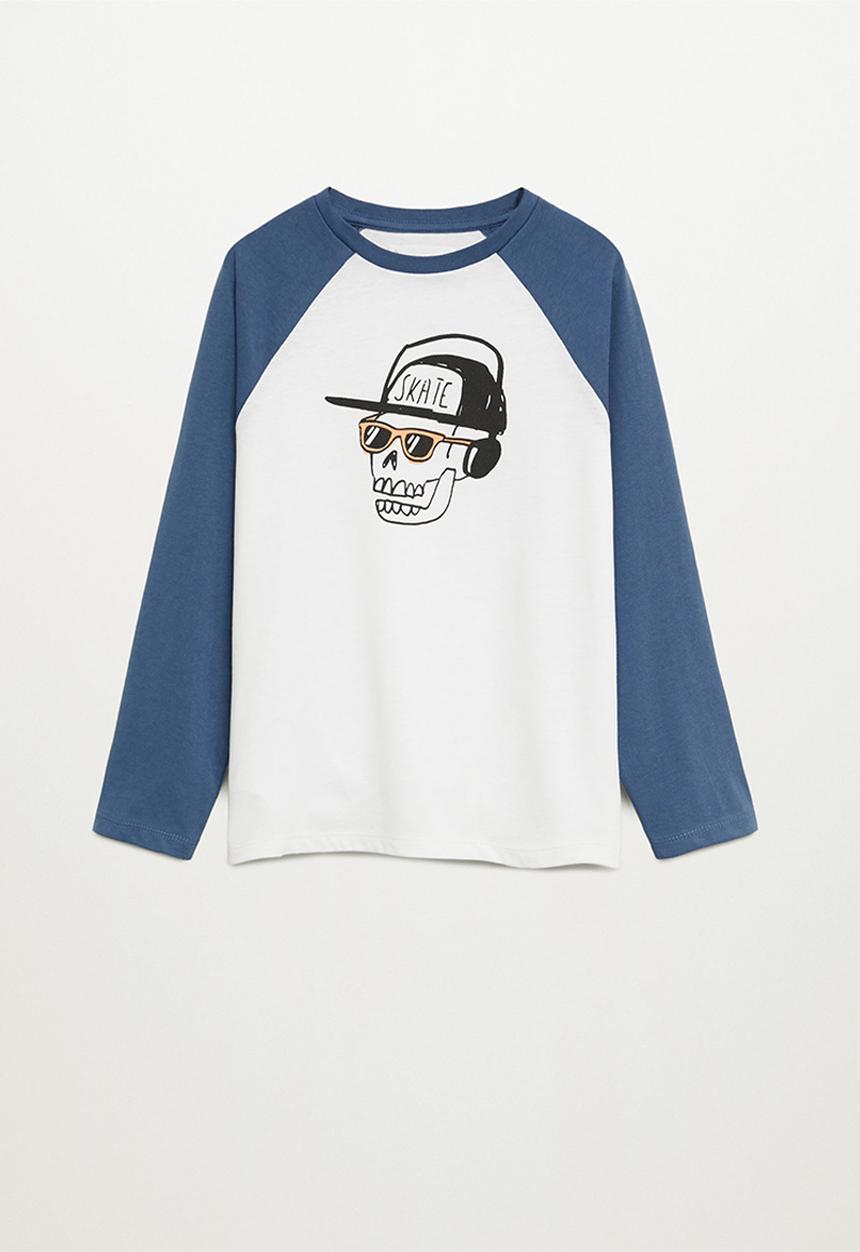 MANGO - Urban raglan tee - blue