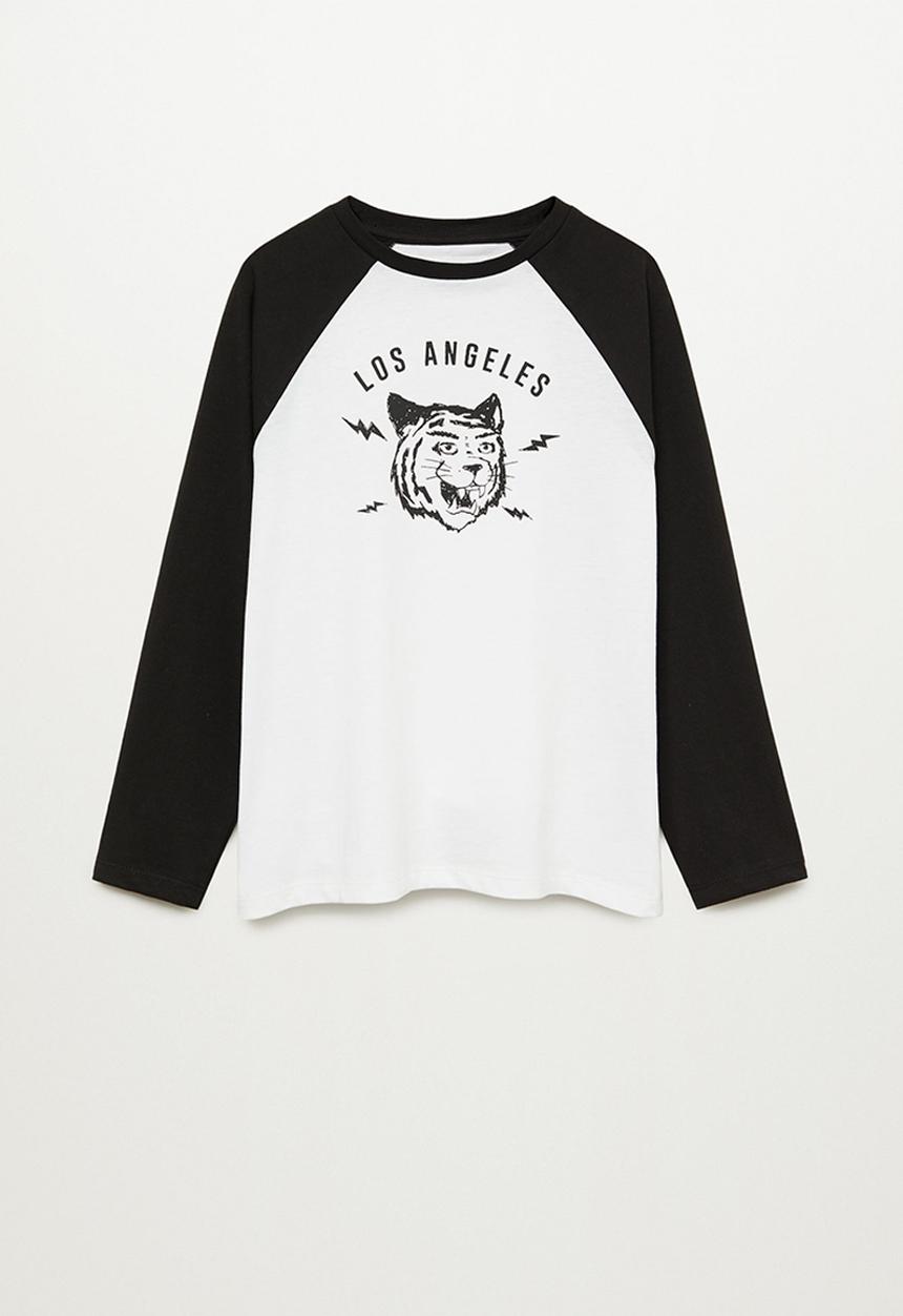 MANGO - Urban raglan tee - black
