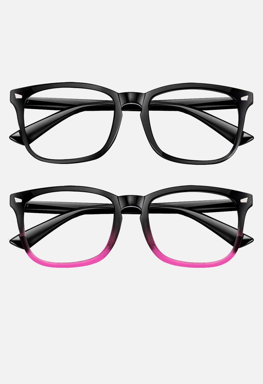 Sophie Moda - Anti blue light glasses - gradient pink & black