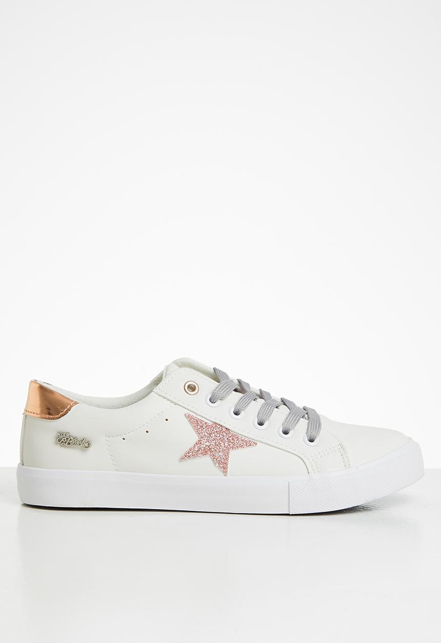 Miss Black - Golden sneaker - rose gold & white 