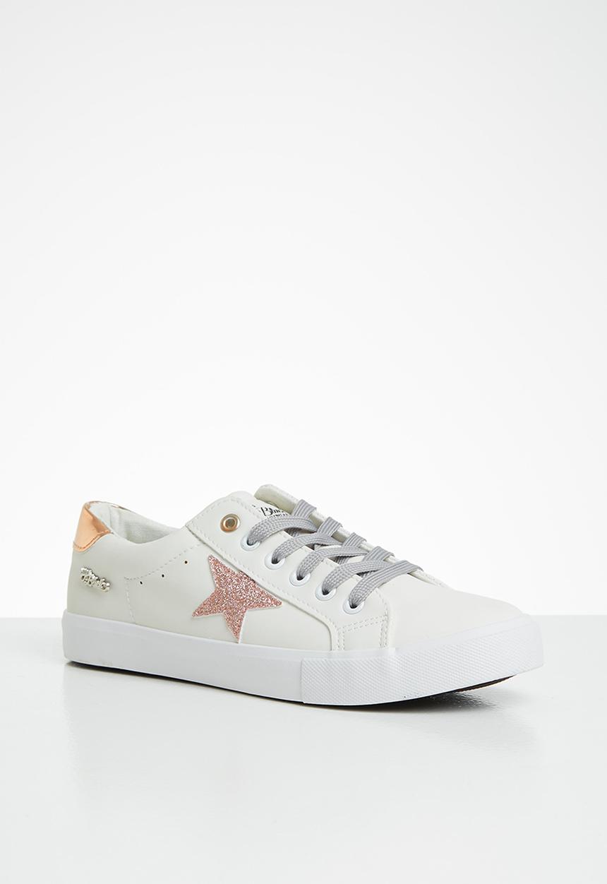 Miss Black - Golden sneaker - rose gold & white 