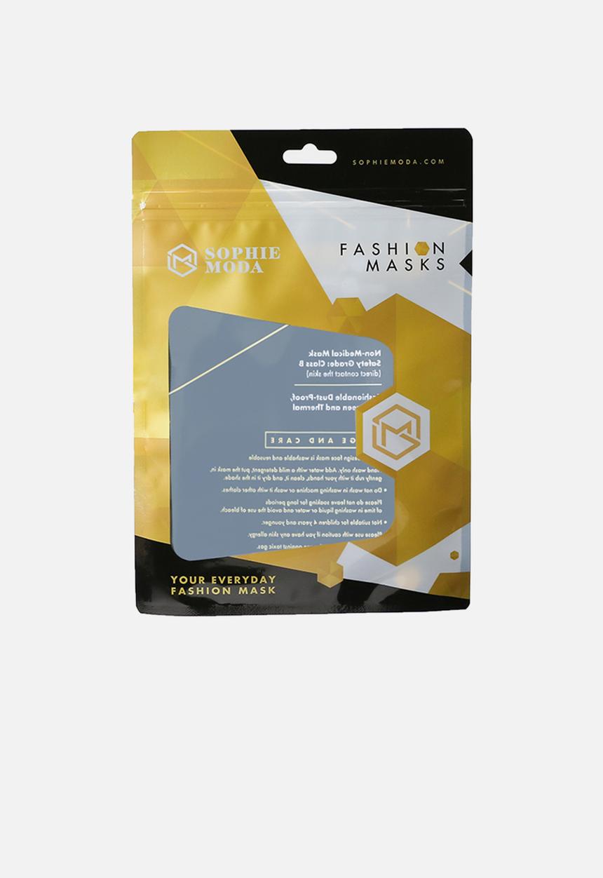Sophie Moda - 2 pack lace face mask - black & white