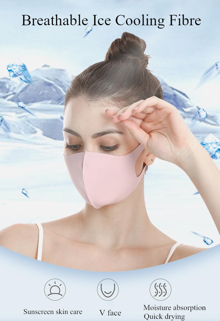 Sophie Moda - 3 pack fashion mask - pink/lilac/blue