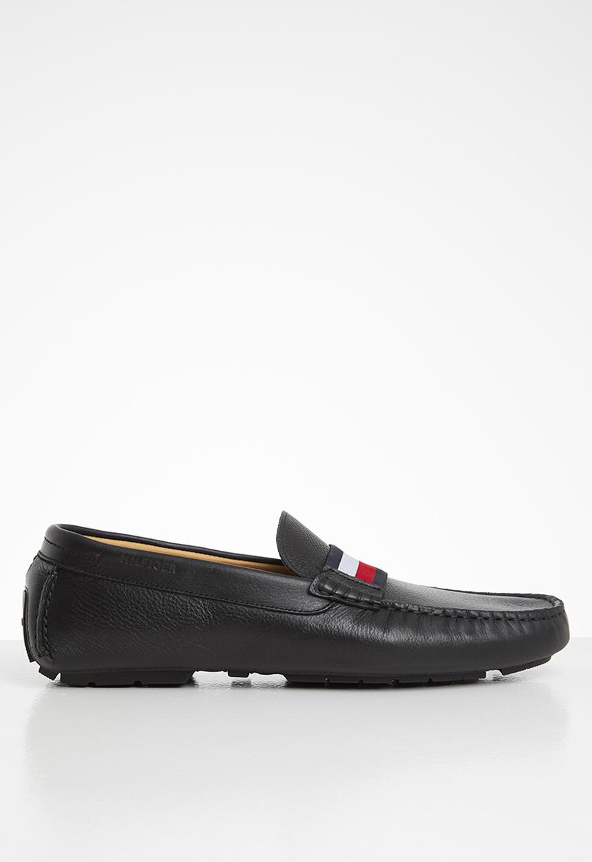 Tommy Hilfiger - Corporate vamp leather driver - black