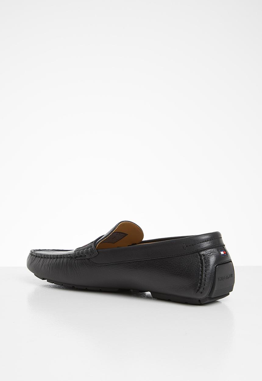 Tommy Hilfiger - Corporate vamp leather driver - black
