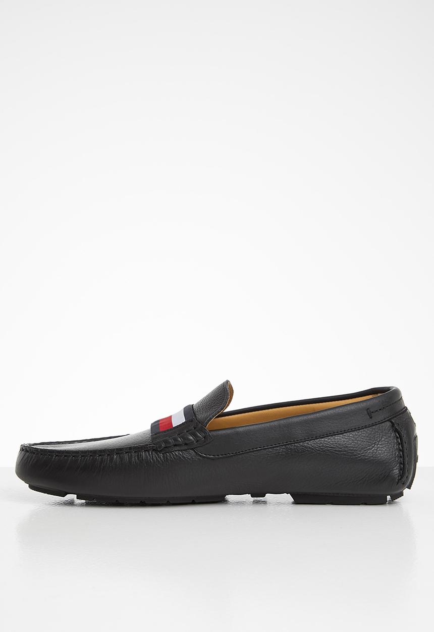 Tommy Hilfiger - Corporate vamp leather driver - black
