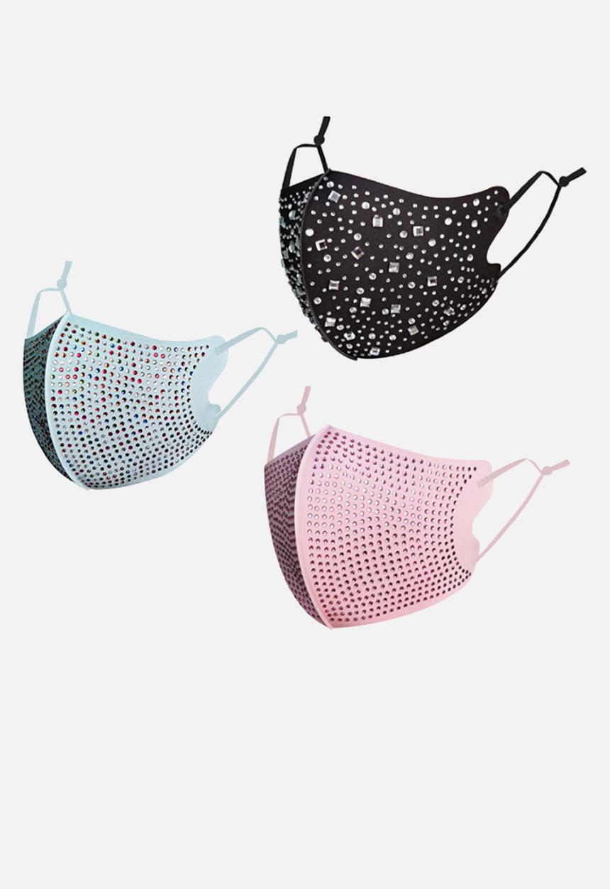 Sophie Moda - 3 pack stoned face mask - multi 