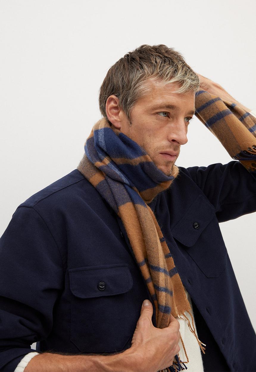 MANGO - Scarf alabama - medium brown