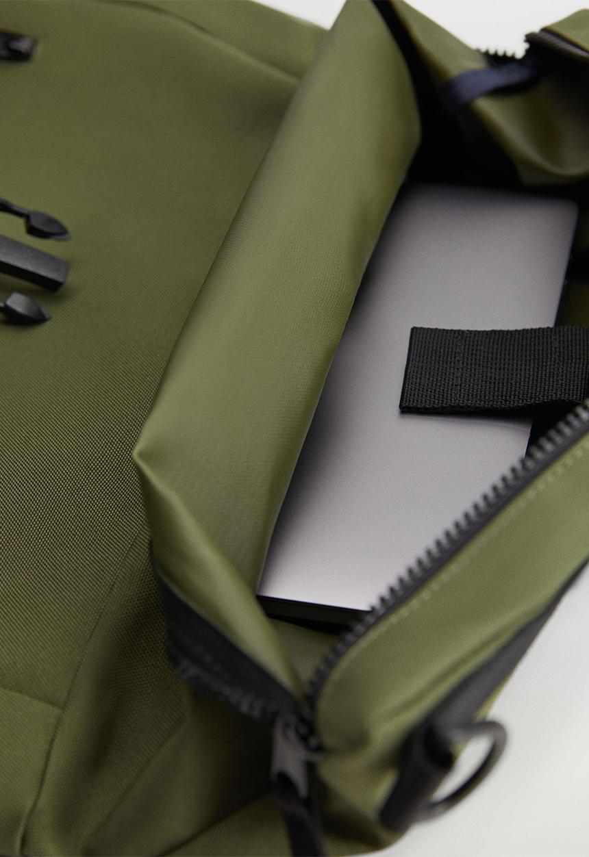 MANGO - Backpack army -  beige/khaki