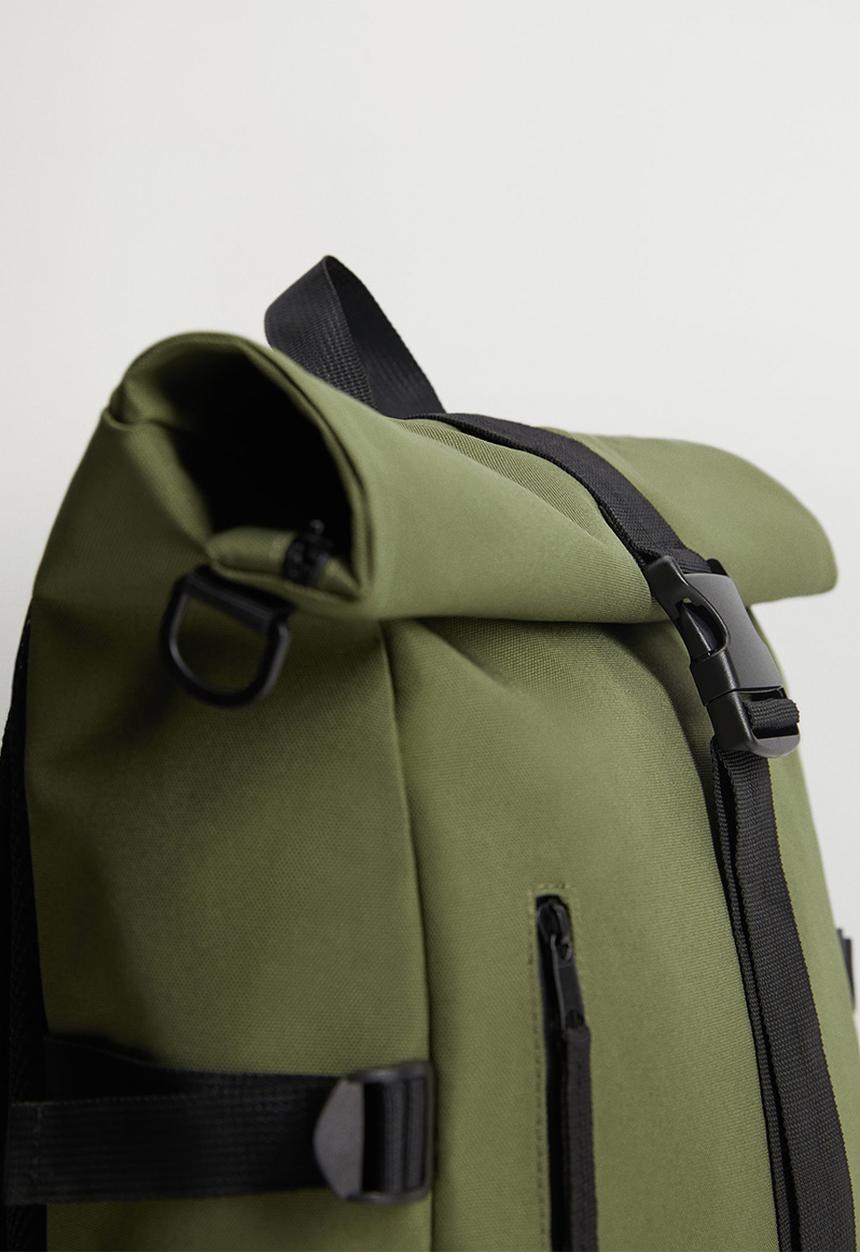 MANGO - Backpack army -  beige/khaki