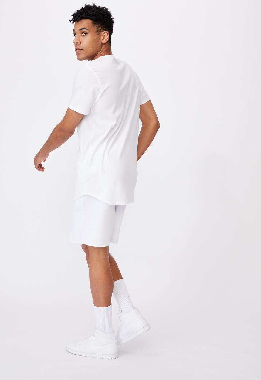 Factorie - Curved graphic t-shirt - white
