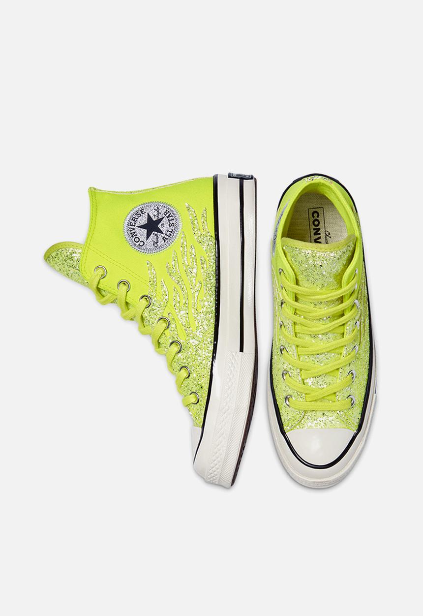 Converse - Chuck 70 archive glitter hi - lemon venom/egret/black - glitter shine