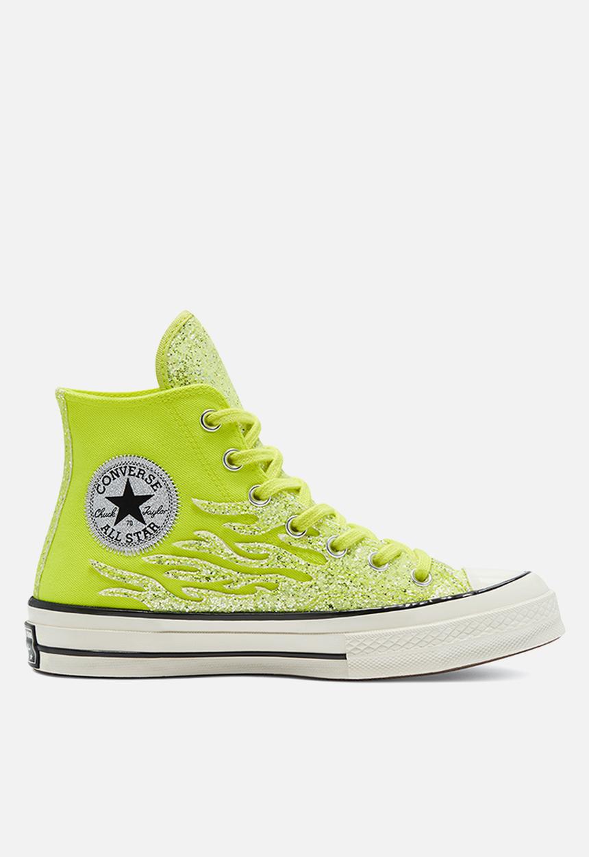 Converse - Chuck 70 archive glitter hi - lemon venom/egret/black - glitter shine