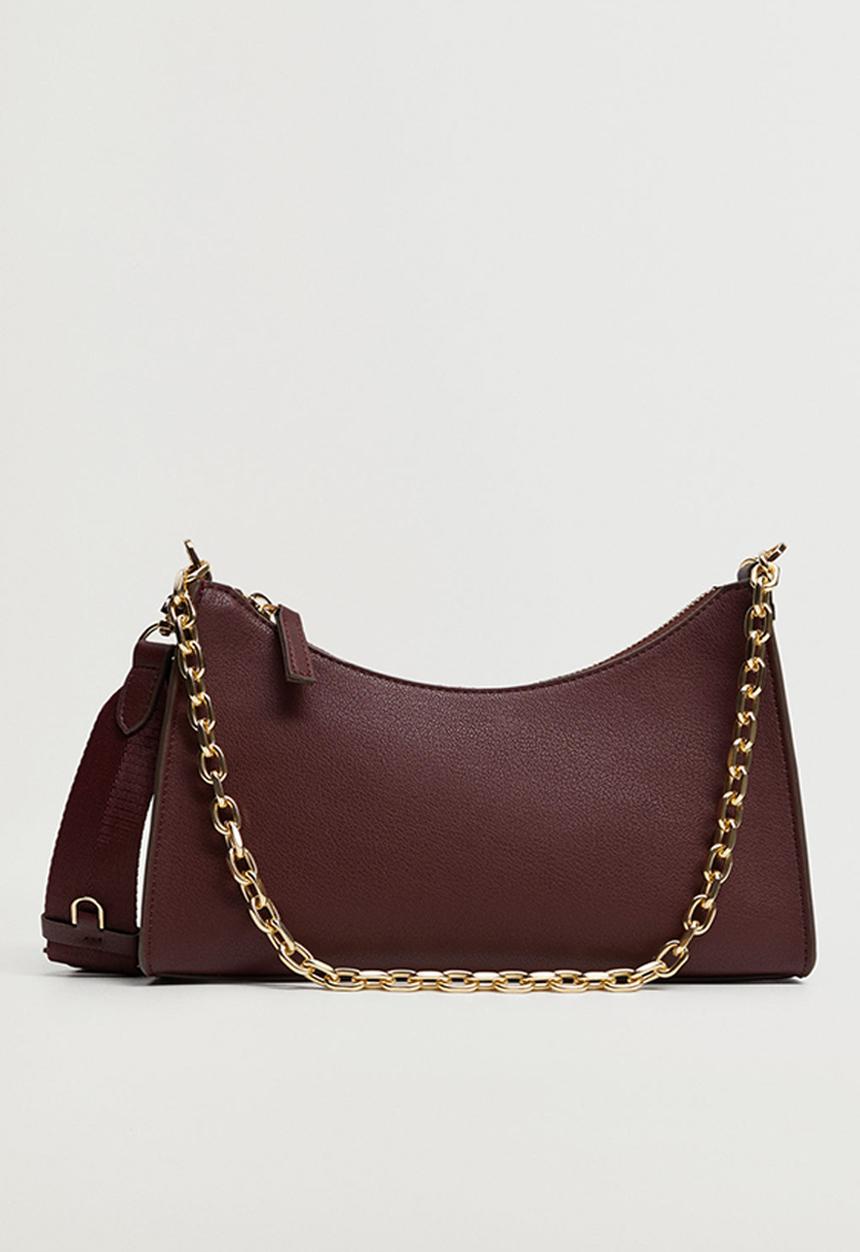 MANGO - Bayona bag - burgundy