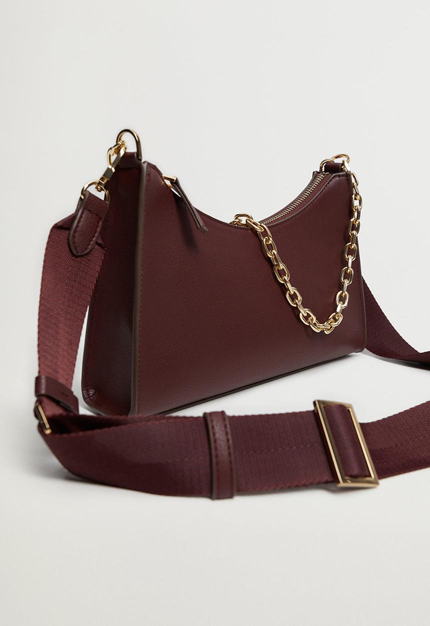MANGO - Bayona bag - burgundy