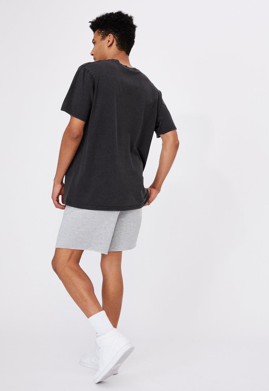Factorie - Regular graphic t shirt - washed black