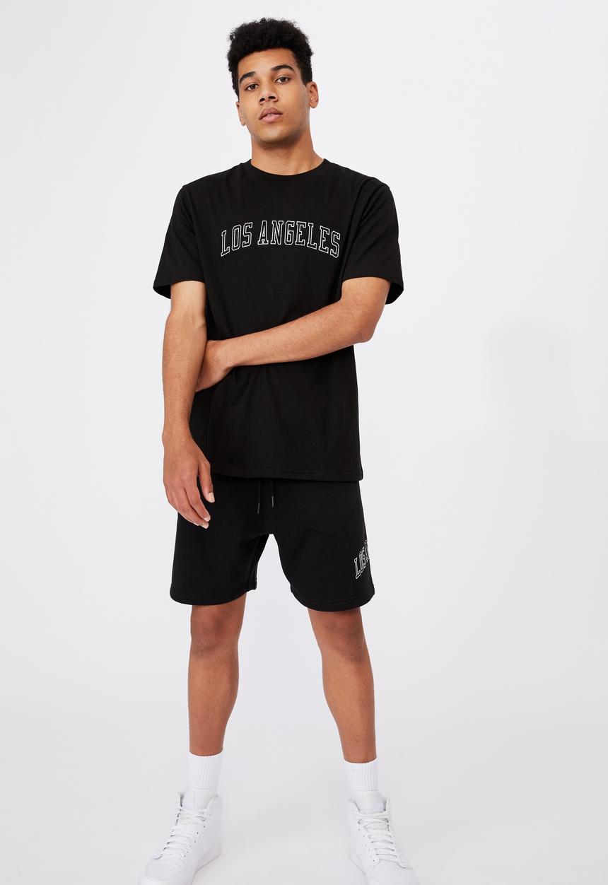 Factorie - Regular graphic T-shirt - black