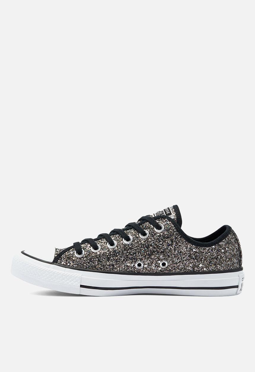 Converse - Chuck taylor all star all-over glitter ox - black/black/white