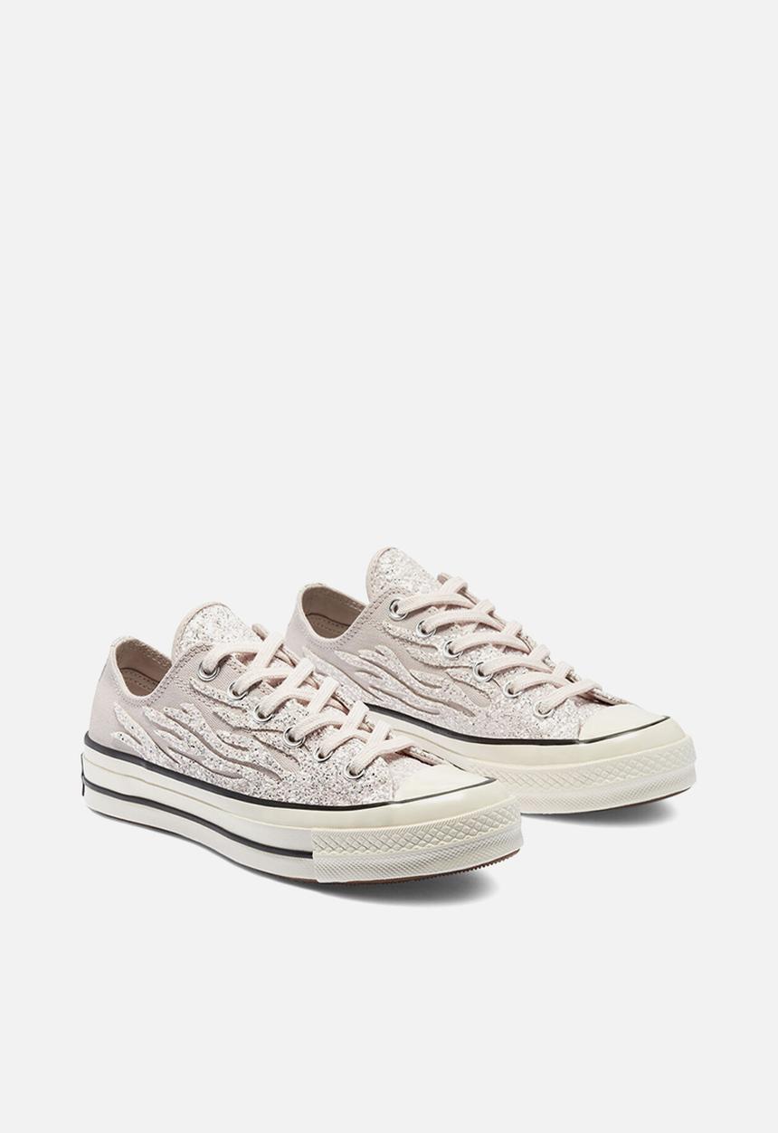 Converse - Chuck 70 archive glitter ox - silt red/egret/black - glitter shine