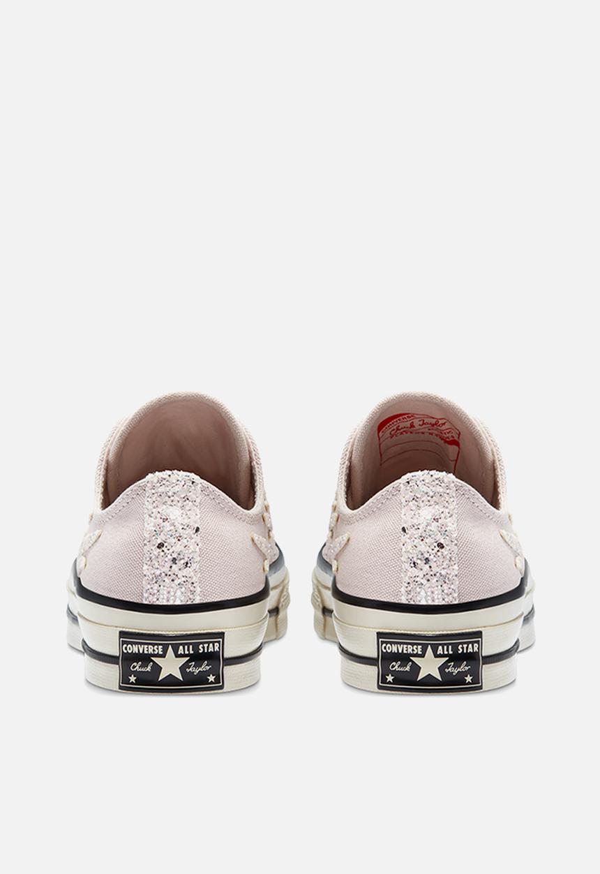 Converse - Chuck 70 archive glitter ox - silt red/egret/black - glitter shine