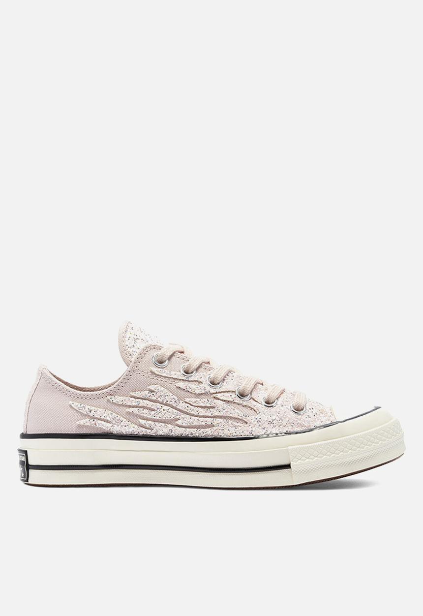 Converse - Chuck 70 archive glitter ox - silt red/egret/black - glitter shine