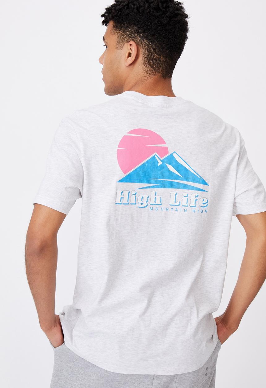 Factorie - Regular graphic T-shirt - silver marle