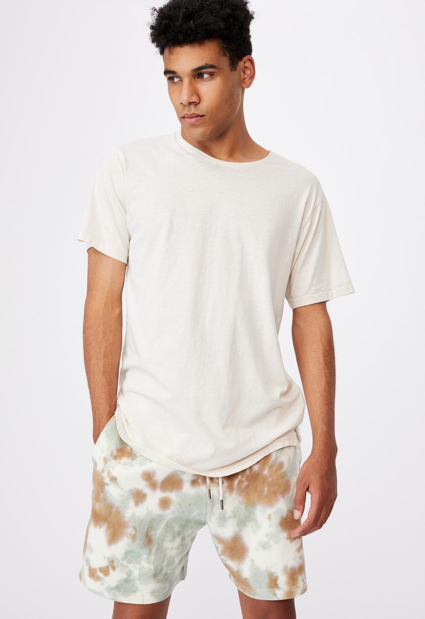Factorie - Tie dye track short - sand sky tie dye