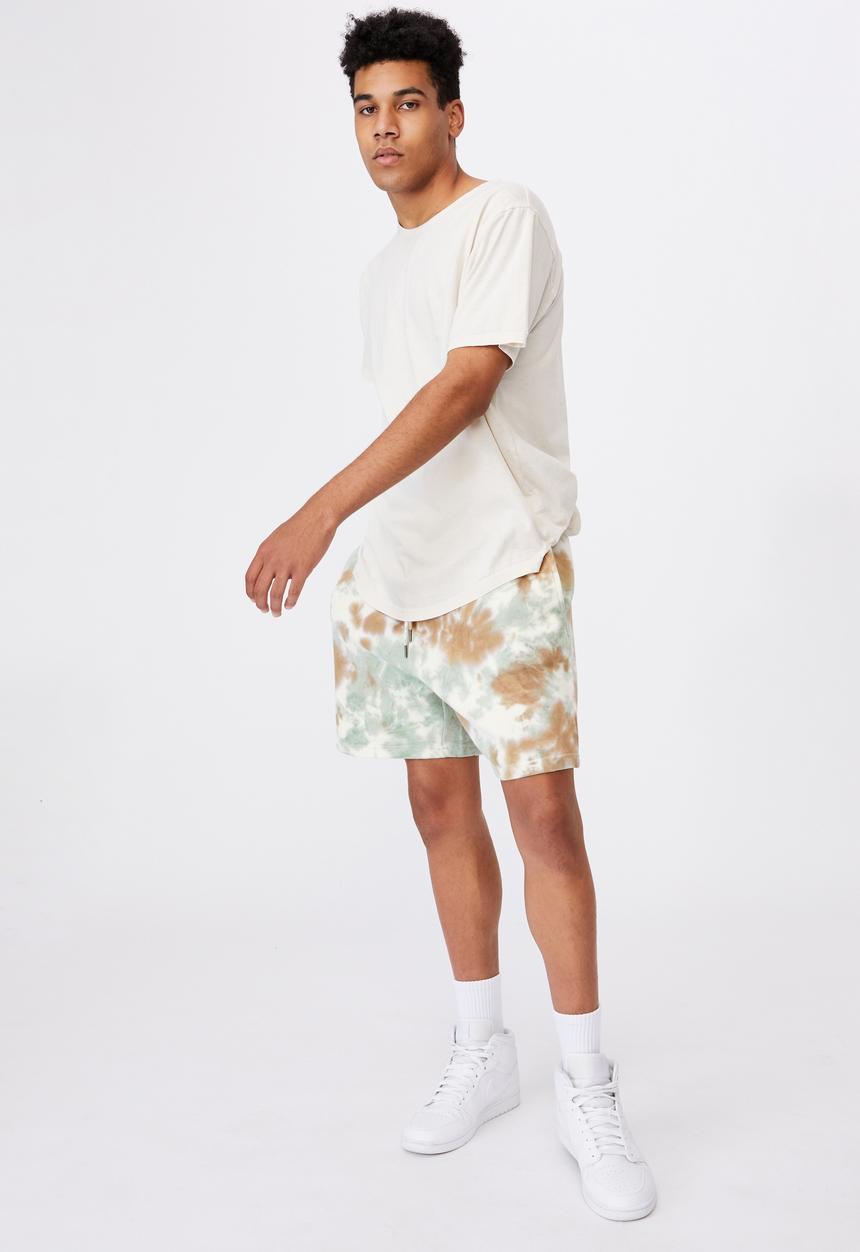 Factorie - Tie dye track short - sand sky tie dye