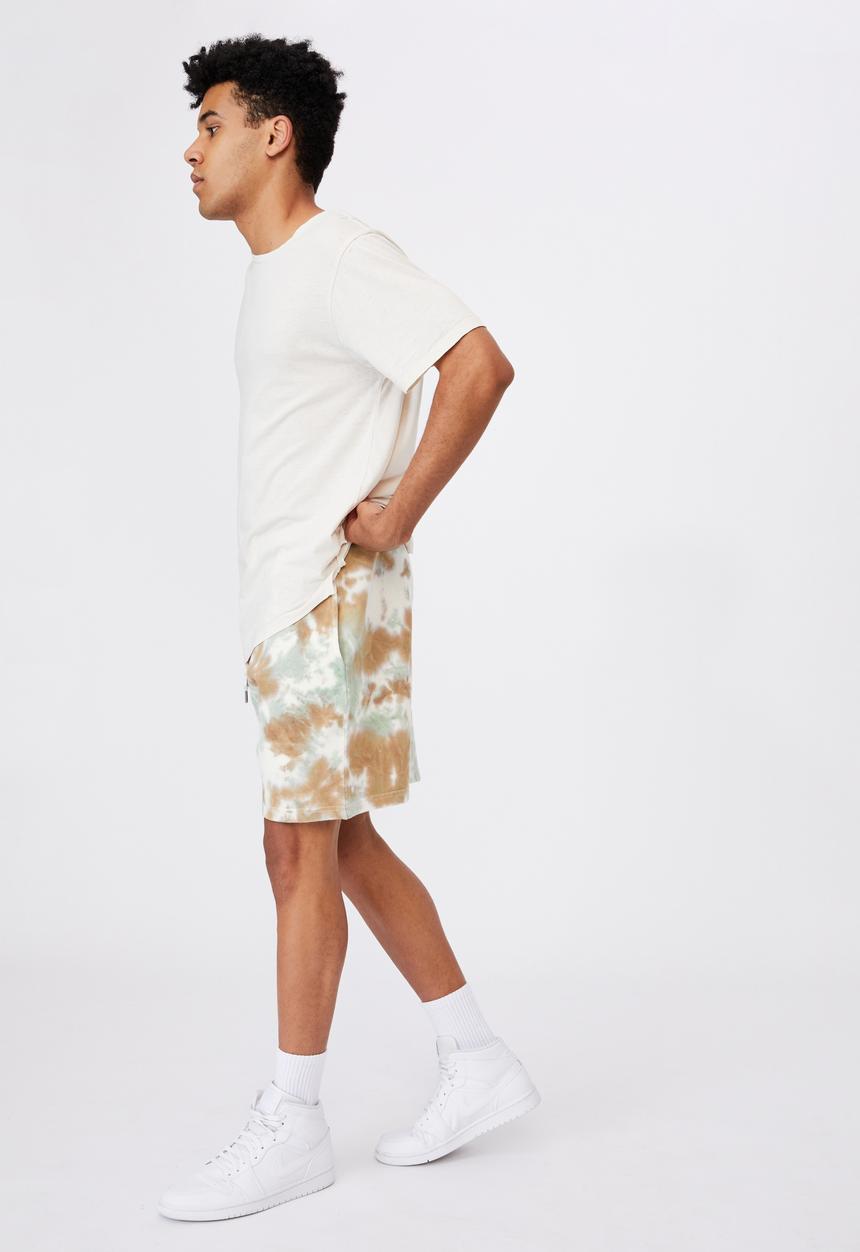 Factorie - Tie dye track short - sand sky tie dye