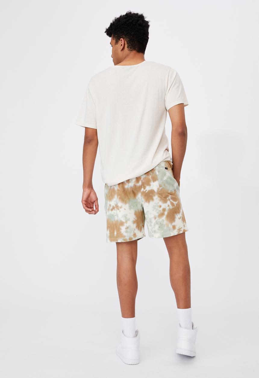 Factorie - Tie dye track short - sand sky tie dye