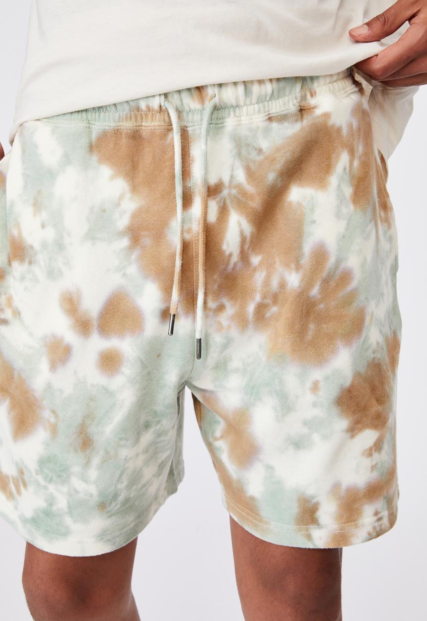 Factorie - Tie dye track short - sand sky tie dye