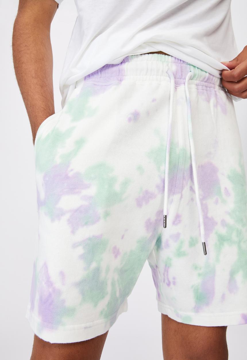 Factorie - Tie dye track short - mint grape tie dye