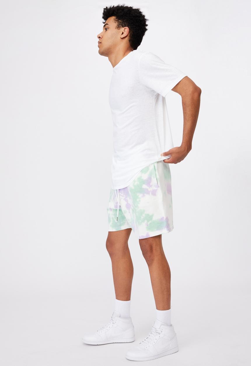 Factorie - Tie dye track short - mint grape tie dye