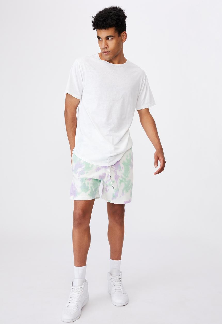 Factorie - Tie dye track short - mint grape tie dye