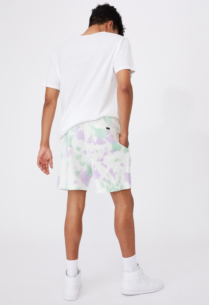 Factorie - Tie dye track short - mint grape tie dye