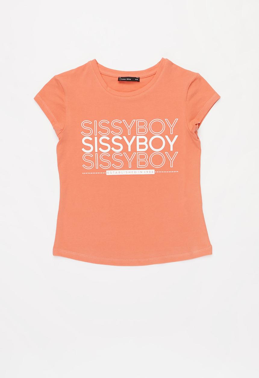 SISSY BOY - Never ever stopping cap sleeve top - coral