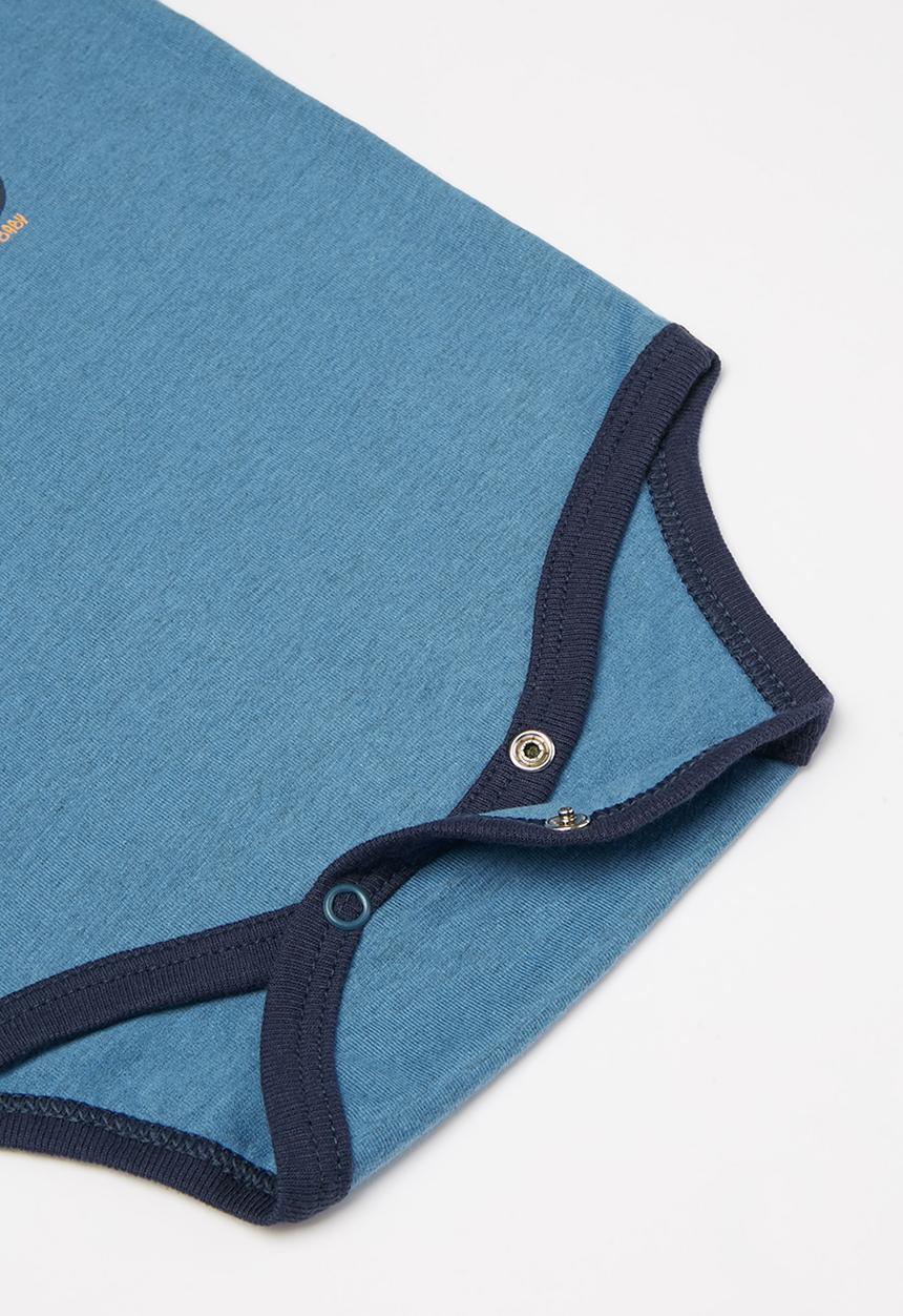 Quimby - Boys bodysuit & shorts set - navy blue